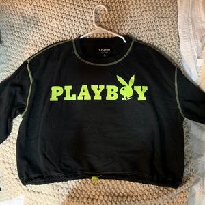 playboy cropped sweater/crew neck